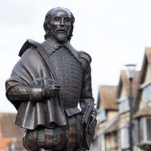 Statue of a historical figure in town.